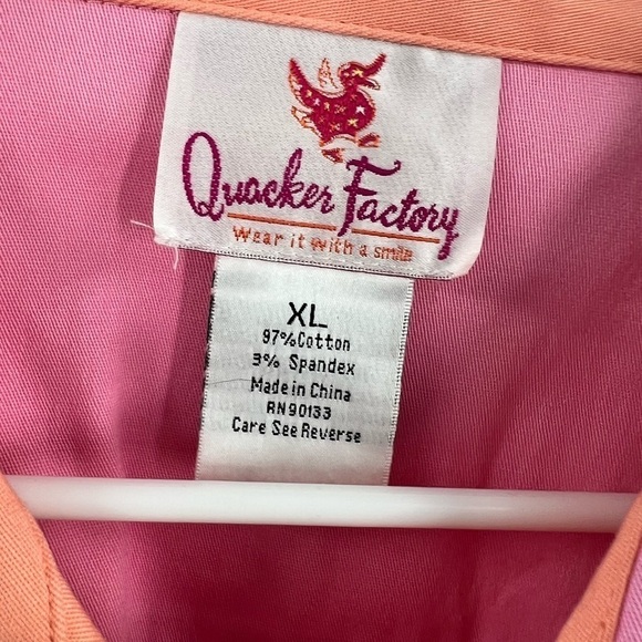 Quacker Factory pink jacket button front size XL - Picture 5 of 6